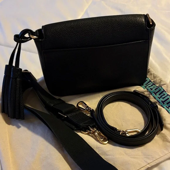 Tory Burch Black Crossbody Bag with Tassels - Picture 4 of 4